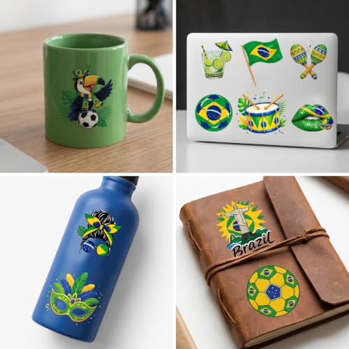 Brazil Temporary Tattoos 120 PCS Party Favors Kids