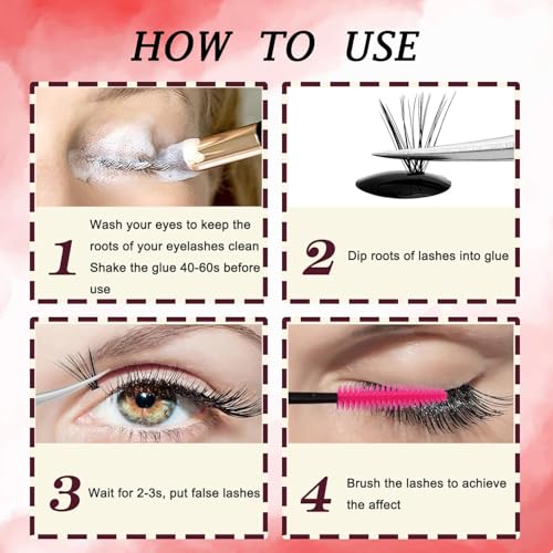 Waterproof Lash Extension Glue - No Fume, Strong Hold, 5.5ml