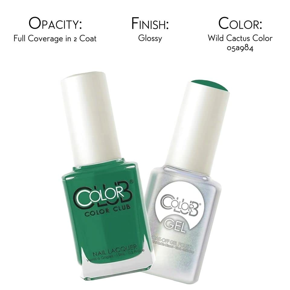 Color Club Wild Cactus Color Club Gel + Lacquer Duo Includes 1 Each Of 05gel984 and 05a984, 0.5 fluid_ounces