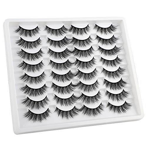 JIMIRE Cat Eye False Eyelashes 16 Pairs 3D Volume Fluffy Lashes