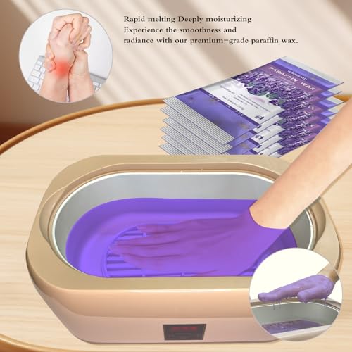 Lavender Paraffin Wax Refills for Hands & Feet with Dried Flowers - 6 Pack