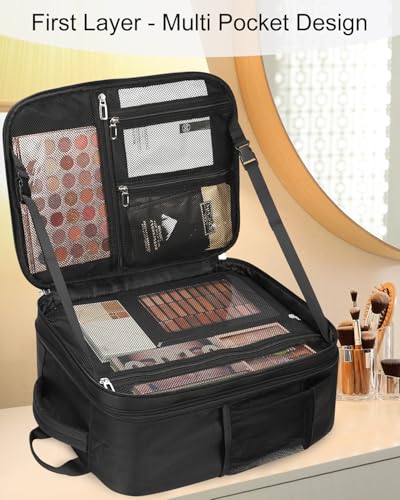 TANTO Professional Makeup Backpack with 4 Bags - Large Travel Case