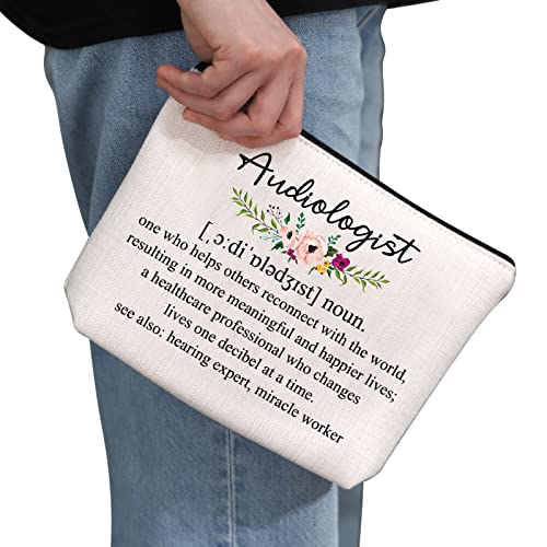 G2TUP Audiologist Thank You Gift Audiologist Definition Makeup Bag Audiology Cosmetic Bag Ear Doctor Gift Audiology St-udent Graduation Gift Zipper Travel Bag (Audiologist Definition)