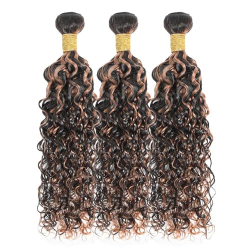 Ombre Curly Human Hair Bundles 1B/30 - 20, 22, 24 Inch