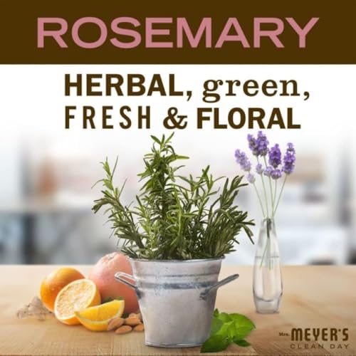 Mrs. MEYER'S Rosemary Liquid Hand Soap - 12.5 Fl Oz Pack of 6, Natural Essential Oil Formula