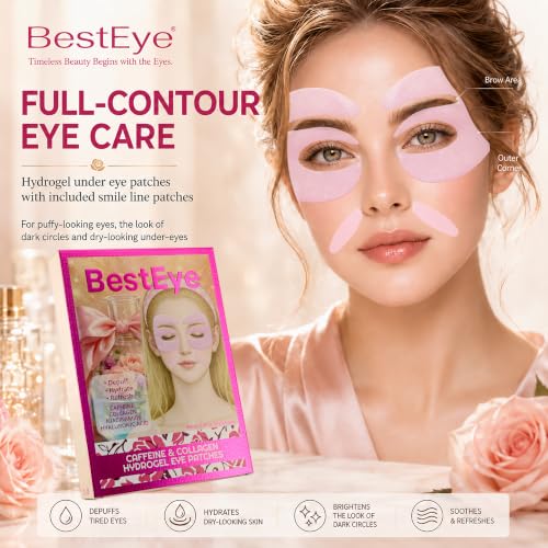 Besteye Collagen Under Eye Patches for Puffy Eyes & Dark Circles – 5 Pairs