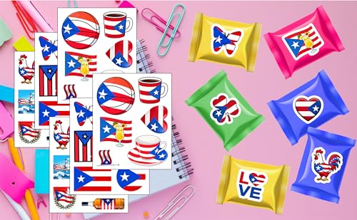 192 Puerto Rico Temporary Tattoos - 24 Designs Party Favors