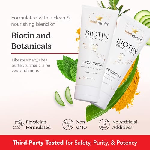 HAIRtamin Biotin Shampoo & Conditioner Set - Volumizing & Moisturizing