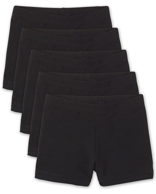 The Children's Place girls Basic Cartwheel Shorts, Black/White/H Gray/Tidal/Shell, X-Large Plus