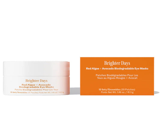Three Ships - Brighter Days Red Algae + Avocado Eye Masks | Depuff, Hydrate, Refresh Under Eye Skin | Cruelty-Free, Vegan, Paraben-Free, Sensitive Skin Safe (30 Sets | 2.96 oz)