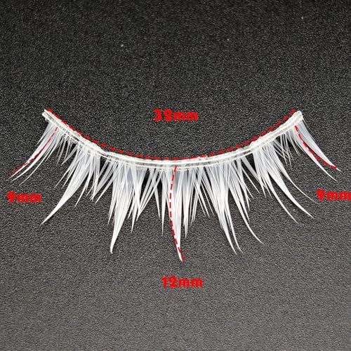 White Wispy False Eyelashes - Cosplay Manga Costume Lashes