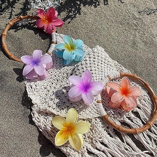 Flower Hair Claw Clips 4PCS - Strong Hold for Thick Hair