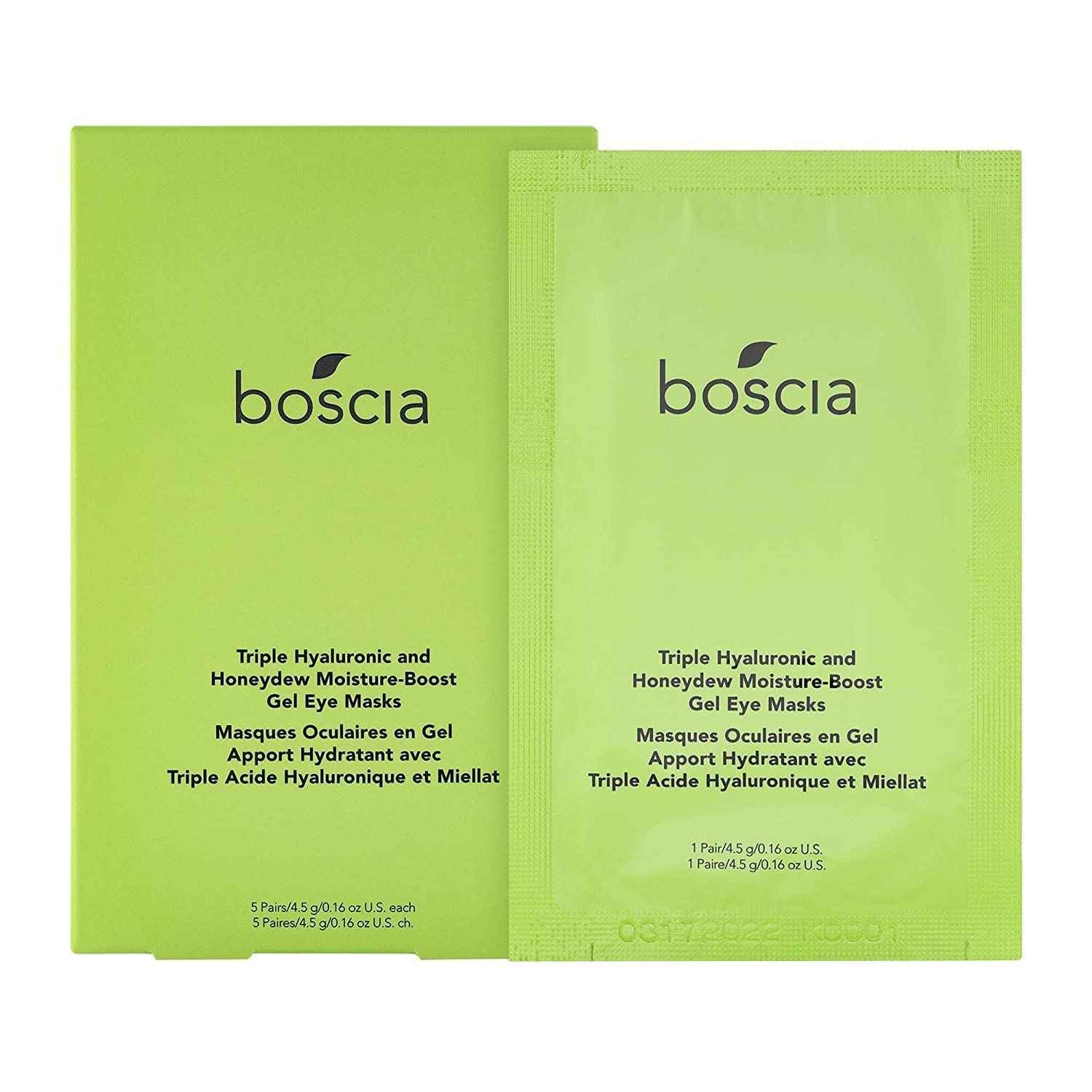 Boscia Triple Hyaluronic and Honeydew Moisture-Boost Gel Eye Masks, 5 ct.