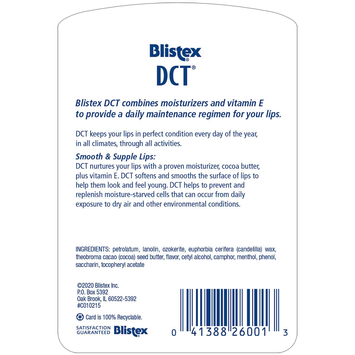 Blistex DCT Daily Conditioning Treatment 0.25 oz(Pack of 3)