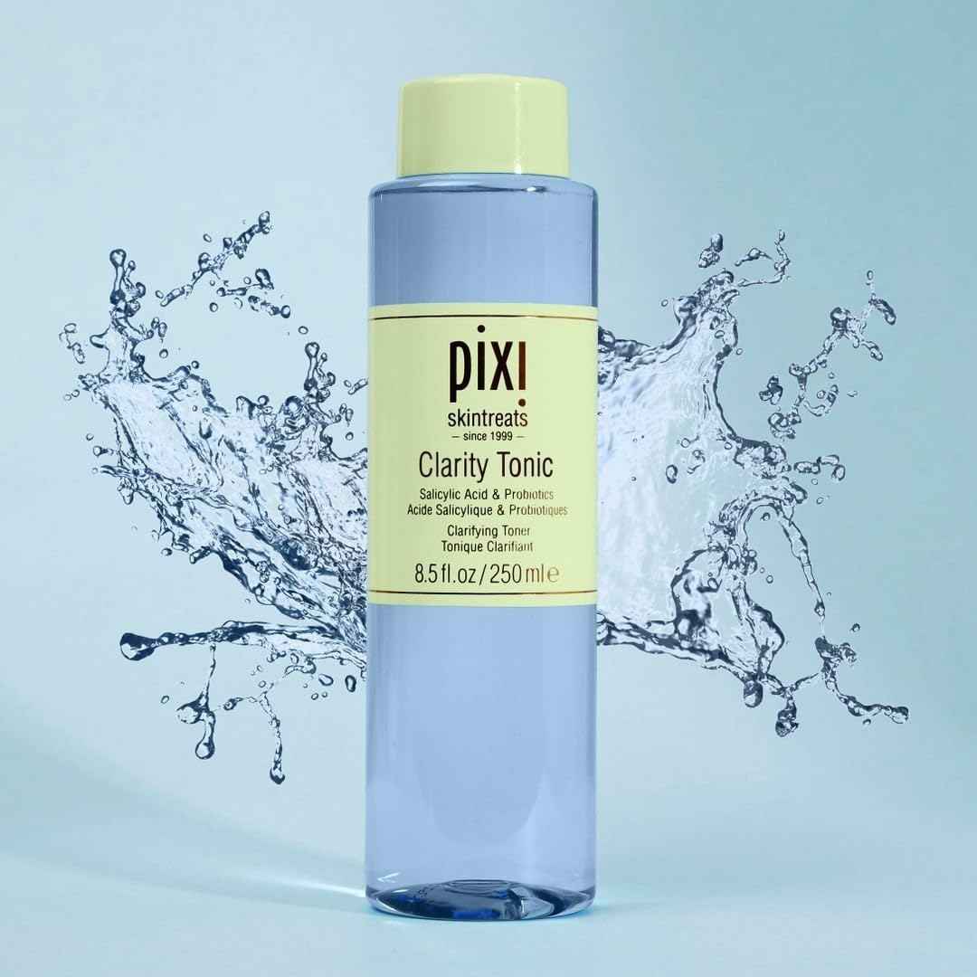 Pixi Beauty Clarity Tonic, AHA & BHA Toner | Minimize Pores, Promote A Clearer, Healthier Complexion, 250 ml