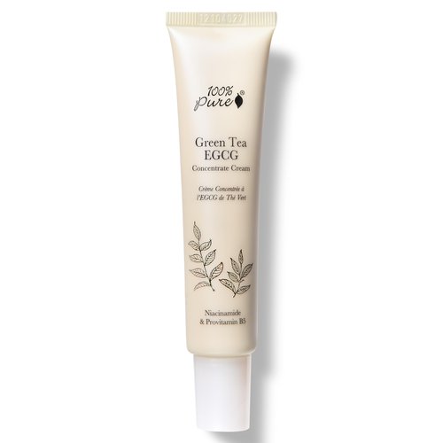 100% PURE Green Tea EGCG Concentrate Face Cream Anti-Aging Antioxidant Boost with Squalene & Caffeine Lightweight Daily Hydrating Facial Moisturizer & Skin Care for Women & Men - 1.4 Oz