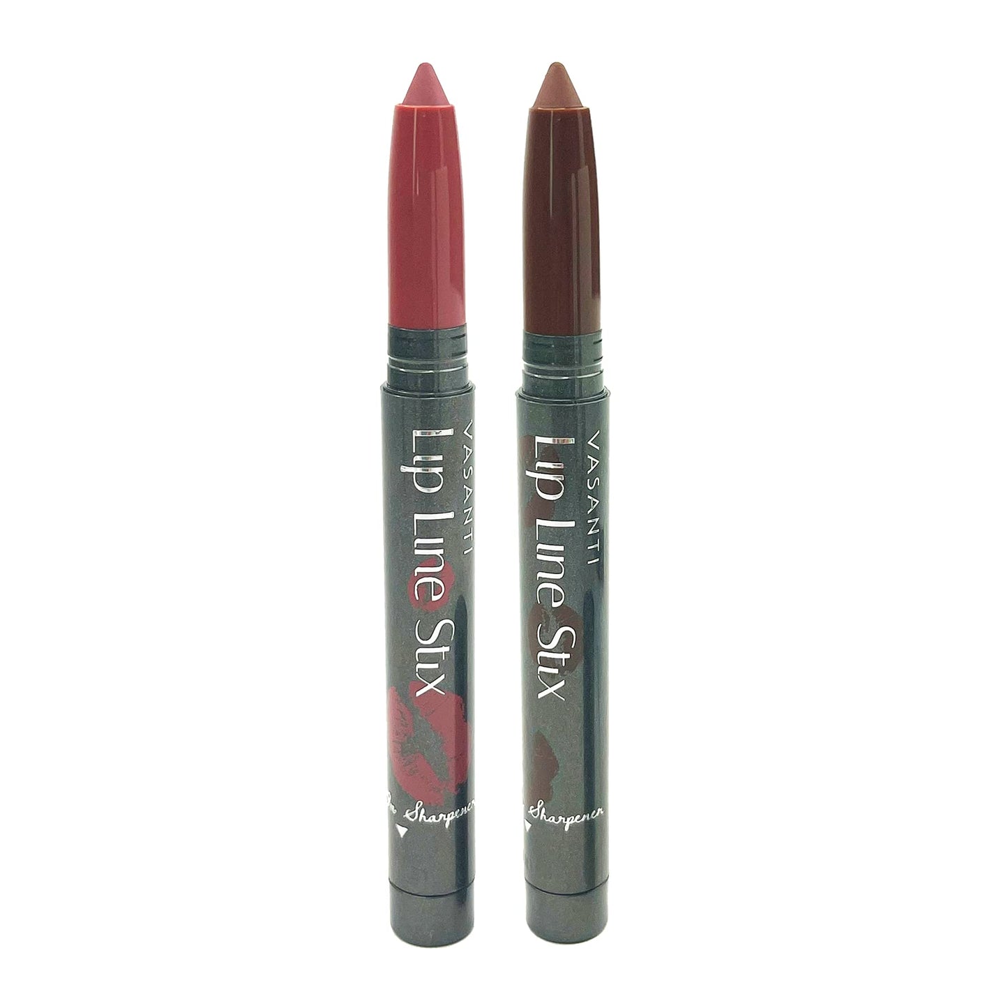 VASANTI Lip Line Stix - Define and Shapes Lips, Soft, Easy-glide Lip Liner Lipstick - Natural, Paraben-Free, Cruelty-Free (Depth Definer)