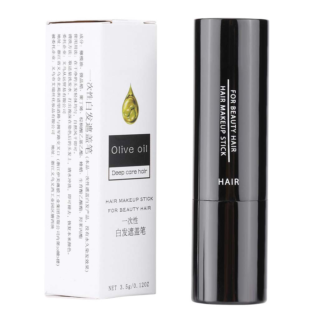 Sonew Hair Color Dye Pencil, Hair Color Pen, One time Hair Dye Pencil, Temporary Lipstick Hair Dye, White Hair Cover, Instant Black Root Coverage, DIY Makeup Dye Pencil (Brown)