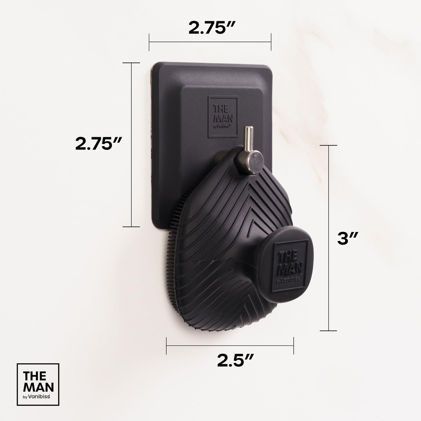 The Man Silicone Face Scrubber for Men, Exfoliating Face Massager, Flex Face Brush for Men, Removes Dead & Dry Skin, Shower Facial Cleansing Brush (Face Scrubber & Hook)