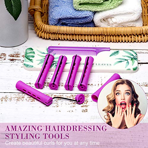 WILLBOND 36 Pcs Cold Wave Perm Rods with Rat Tail Comb