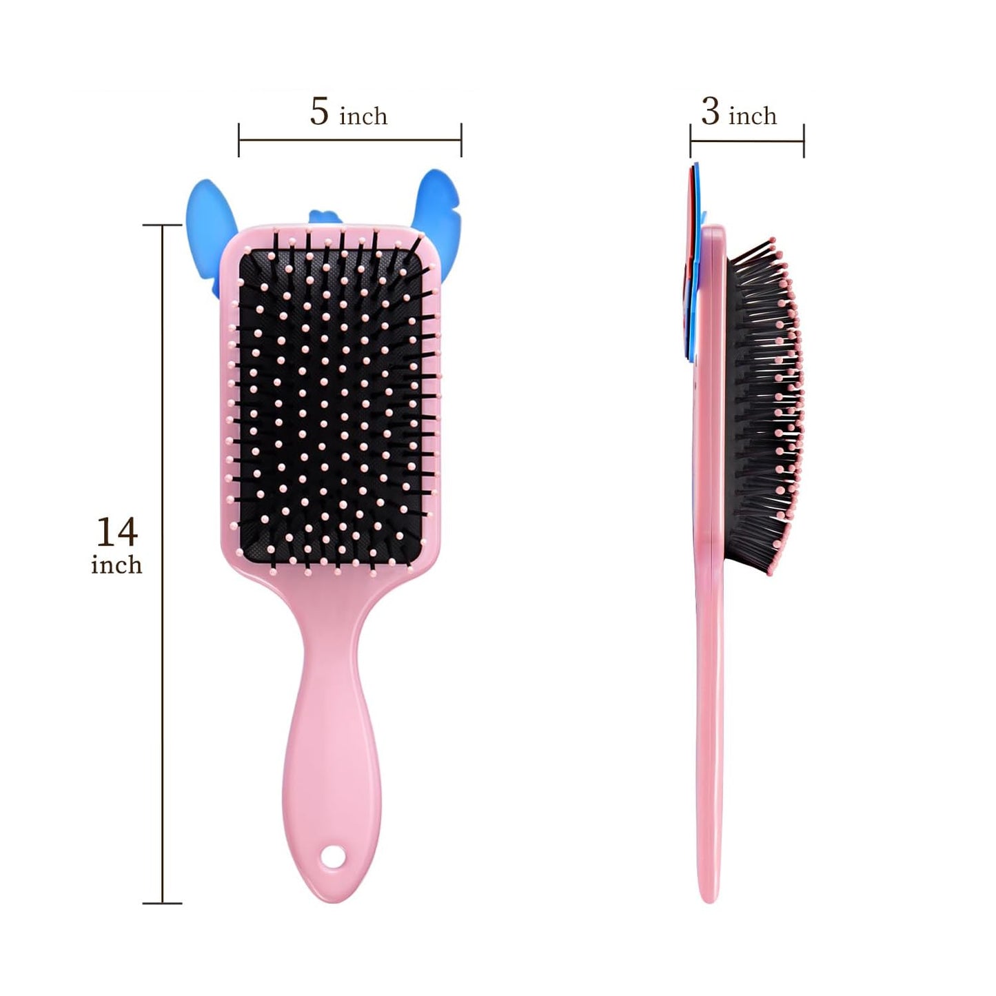 Girls Hair Brushes Cute Cartoon Brush Comb Ultra-Soft Bristles, Glide Through Tangles with Ease for Thick Curly Wet & Dry Hair (blue)