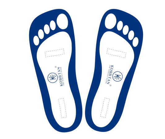 KobbTan 120Pairs Spray Tan Feet Pads Disposable & Economic for Spray tanning,Use in Tanning booth,Sunless Tanning at Home or Beauty Salon-Non Slip-Comfortable-Hygienic-Ultra Bronzing ((Blue))