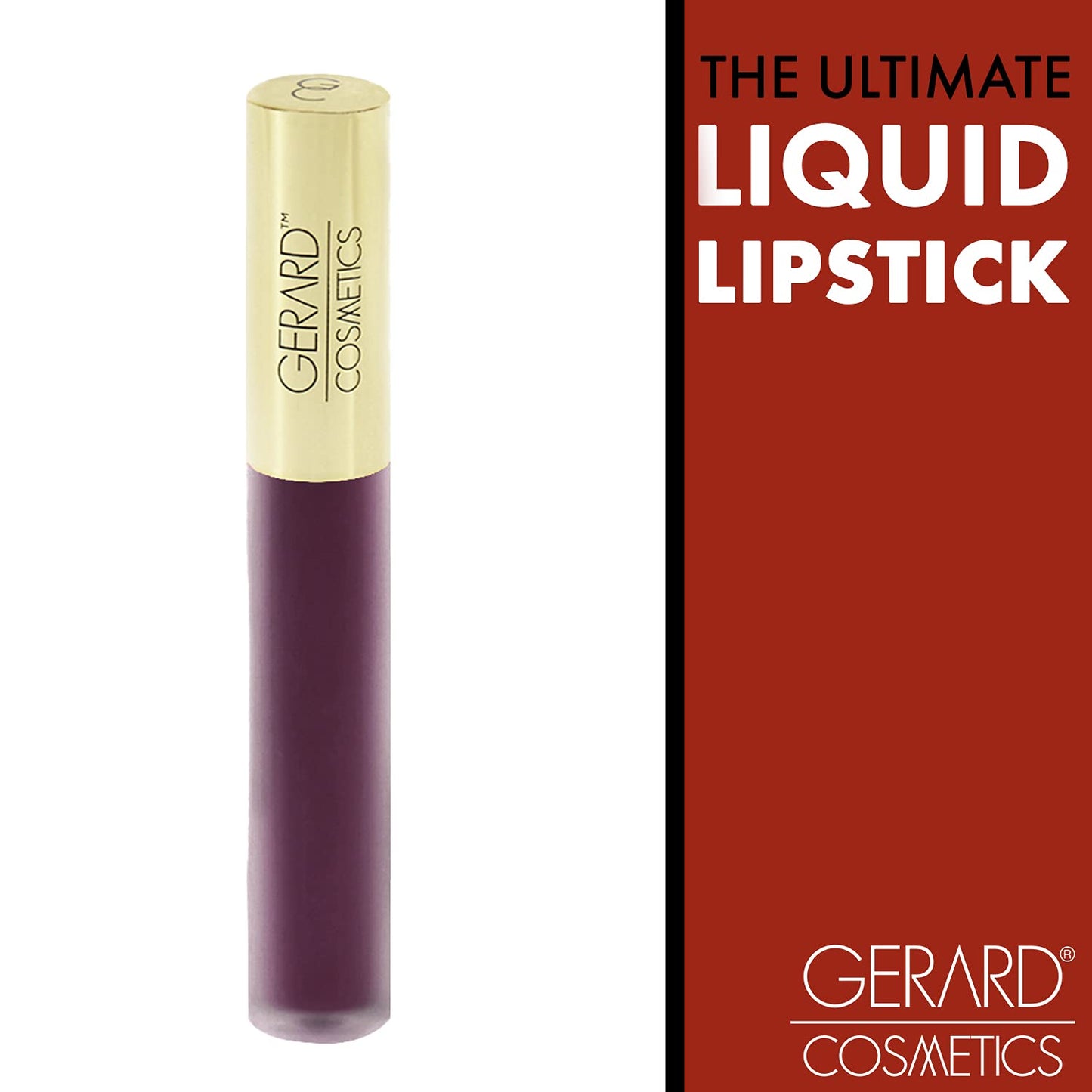 Gerard Cosmetics HydraMatte Liquid Lipstick Wine Down | Wine Lipstick with Matte Finish | Long Lasting and Non-Drying | Super Pigmented Fully Opaque Lip Color