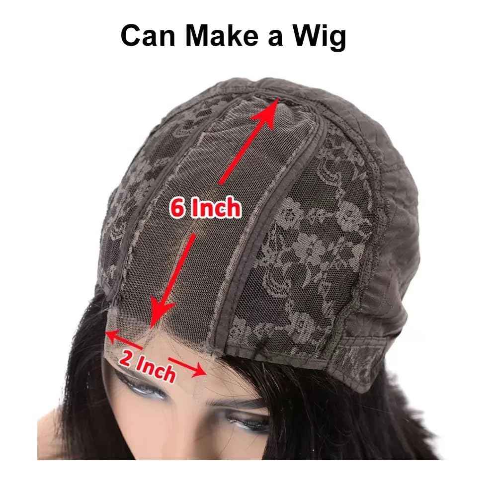 ENOYA 2x6 HD Lace Closure Body Wave Human Hair Pre Plucked and Bleached，Skinlike Real Hd Swiss Lace Invisible 2 By 6 HD Lace Closure Virgin Human Hair With Clean Hairline (2x6 HD Lace Closure, 12"")