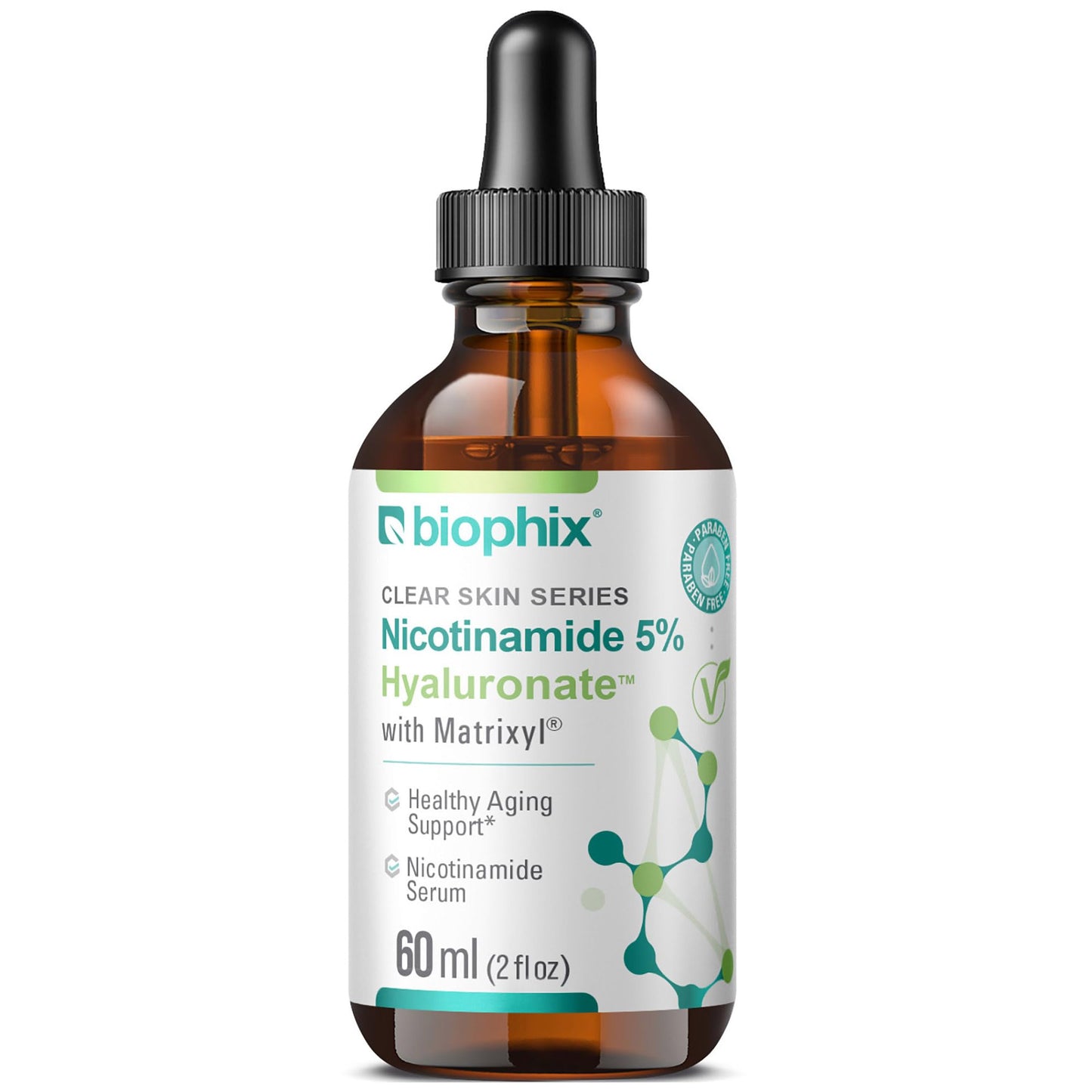 biophix B-3 Nicotinamide Age-Defying Liquid Serum 2 oz - Hyaluronic Acid - Matrixyl ® - Supports Skin Health - Healthy Aging