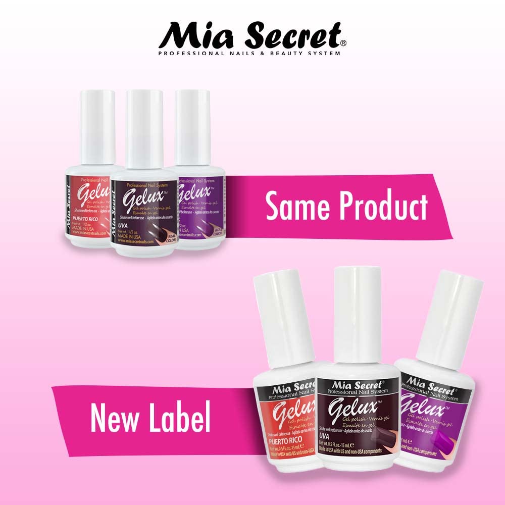 Mia Secret Gelux Soak-off gel nail polish color Pink Gaga - Gel polish cured with nail lamp - Esmaltes para uñas en gel de larga duración para lampara uv - Esmalte en gel Mia Secret color Pink Gaga