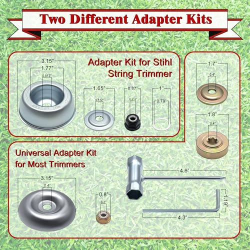 Carbide & Carbon Steel Weed Eater Blades with Universal Adapters