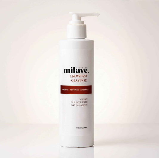 Milave Growfast Shampoo, Strengthens Hair, Combats Hair Loss with Procapil™, Vegan, Sulfate & Paraben Free, Color Safe (8 fl. oz.)