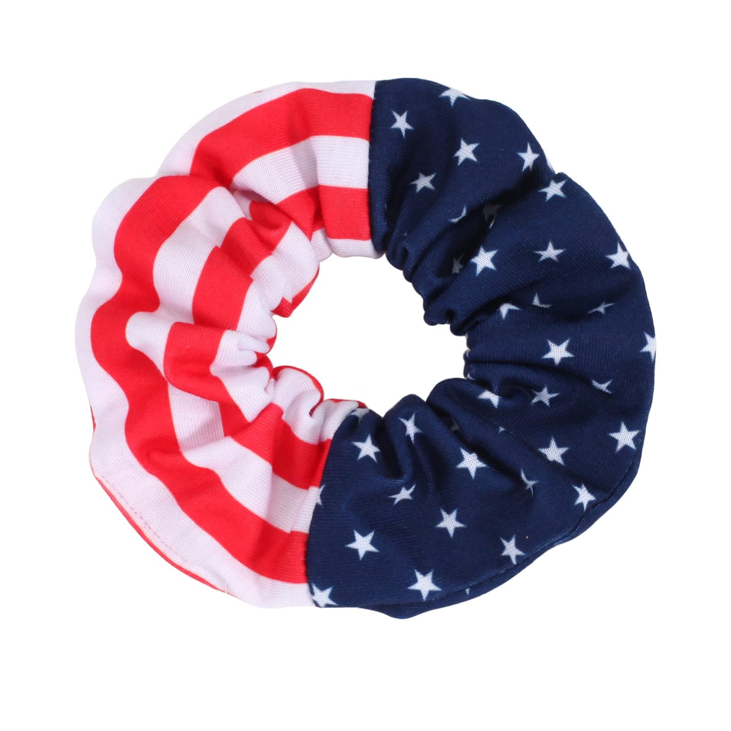 4Pcs Patriotic 4th of July Hair Accessories: American Flag Hair Bands, Hair Ties, Hair Ropes, Independence Scrunchies for National Celebrations