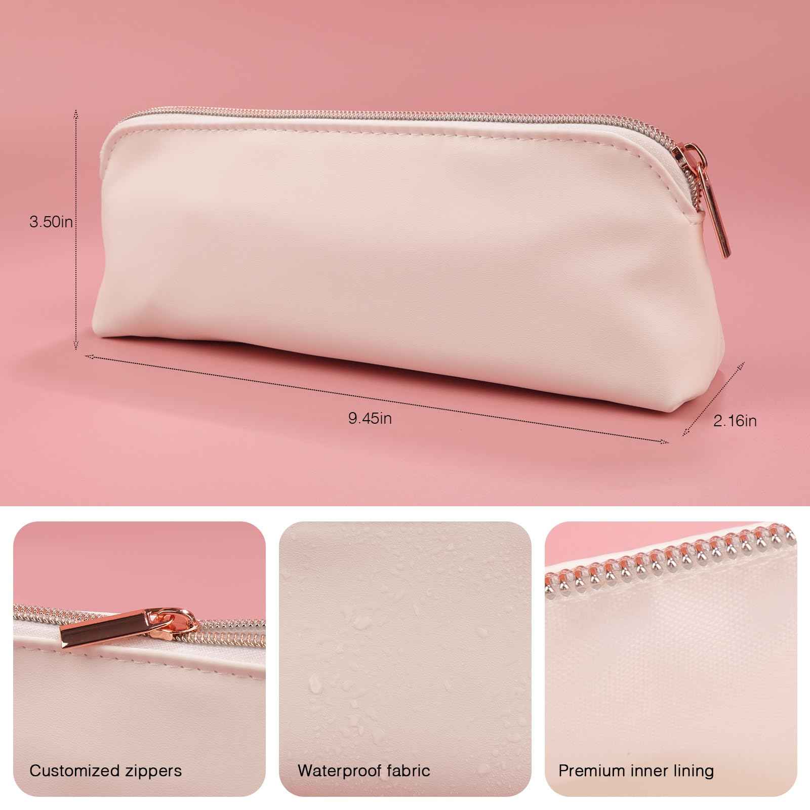 Raffaello 6-in-12 Dual-Ended Makeup Brushes Set, Sustainable Rose Gold Brushes with Recycled Materials, Includes White Faux Leather Pouch, Professional Face & Eye Makeup Kit for Travel and Daily Use