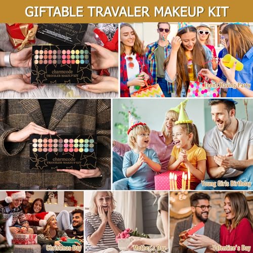 Professional All in One Makeup Kit for Women Full Kit,186 Colors Make Up Palette Valentine Gift Set, Including Eyeshadow,Lip Gloss,Concealer,Highlighter,Contour,Brow Powder,Mascara,Blush & Brush
