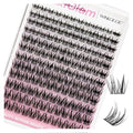 Lash Clusters Manga Individual Lashes C Curl Wispy Eyelash Clusters Eyelash Extension Wet-Look Spiky Cluster Lashes (MaxiGlam07)