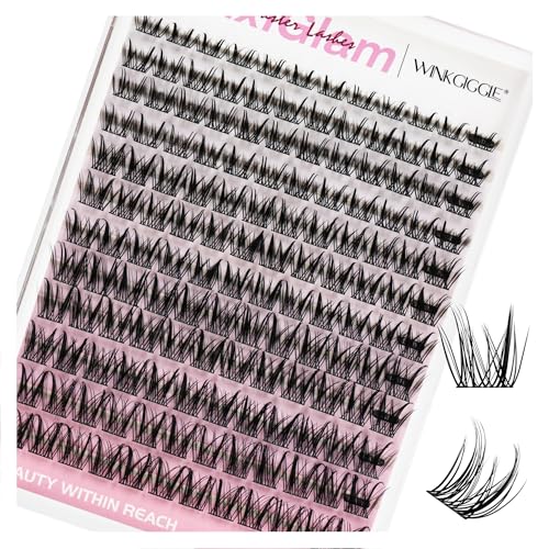 Lash Clusters Manga Individual Lashes C Curl Wispy Eyelash Clusters Eyelash Extension Wet-Look Spiky Cluster Lashes (MaxiGlam07)