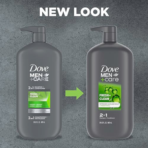 Dove Men+Care 2 in 1 Shampoo & Conditioner, 31 oz