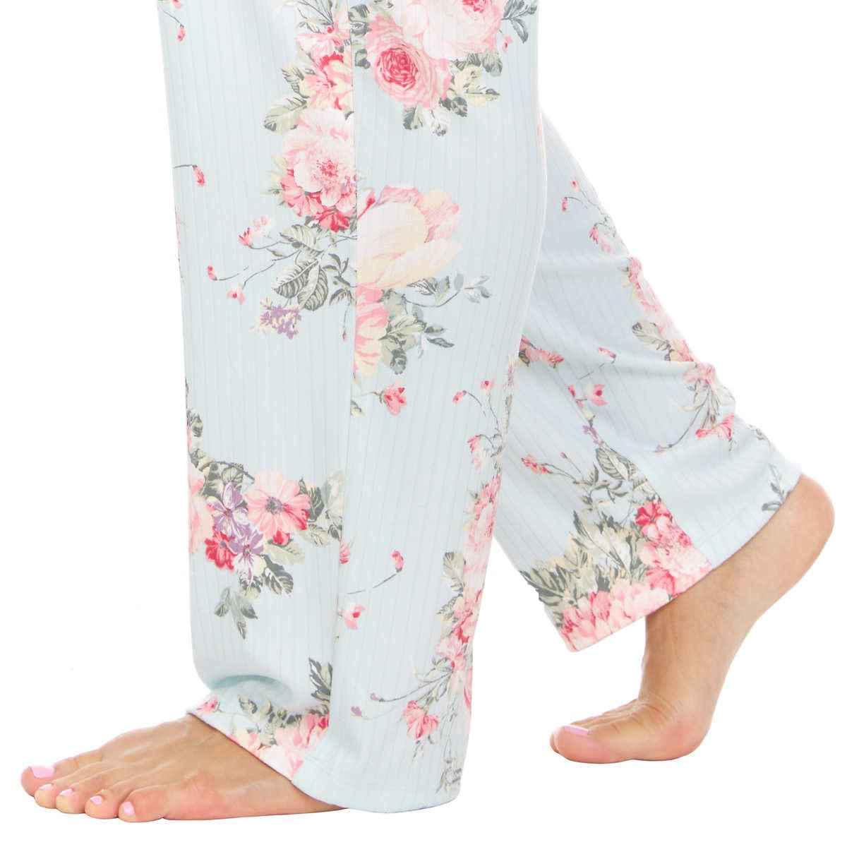 Flora Nikrooz Women 2-piece Super Soft Pajama Set (XX-LARGE, BLUE)