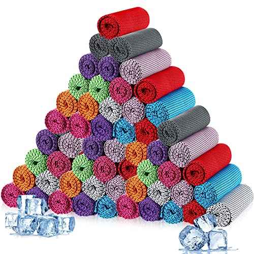 Maitys 300 Pcs Cooling Towel for Hot Weather, 32 x 12 Inch Microfiber Ice Sweat Towel for Neck and Face Breathable Sport Rags for Athletes Gym Yoga Workout