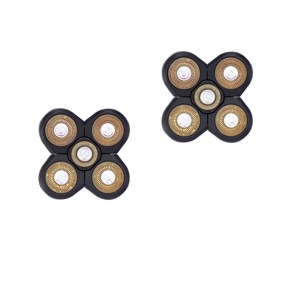 Roziapro Replacement Shaver Head Blade Cutters 5D Floating Shaving Waterproof Electric Razor (Gold Pack2)