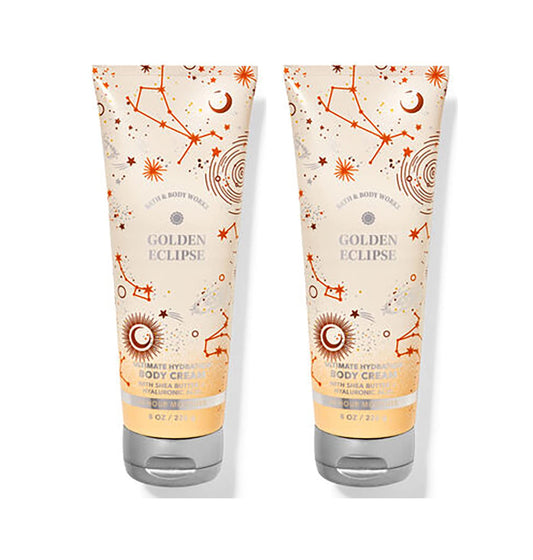 Bath & Body Works Golden Eclipse Ultimate Hydration Body Cream For Women 8 Fl Oz 2- Pack (Golden Eclipse)