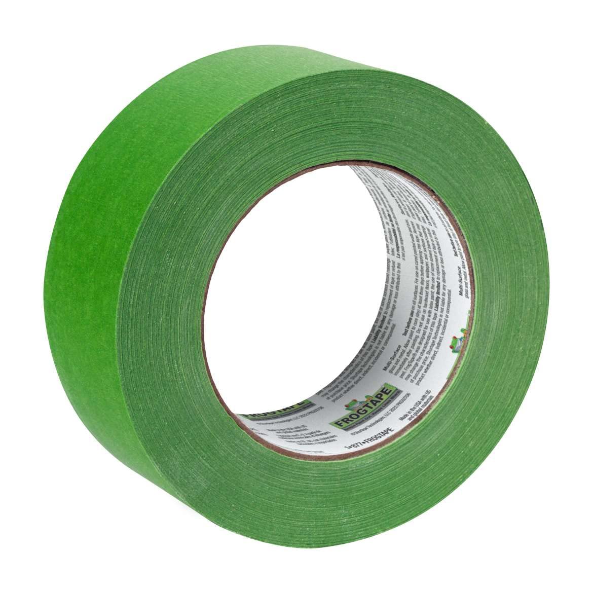 FROGTAPE 1358464 Multi-Surface Painter's Tape with PAINTBLOCK, Medium Adhesion, 1.88" Wide x 60 Yards Long, Green (Pack of 8)