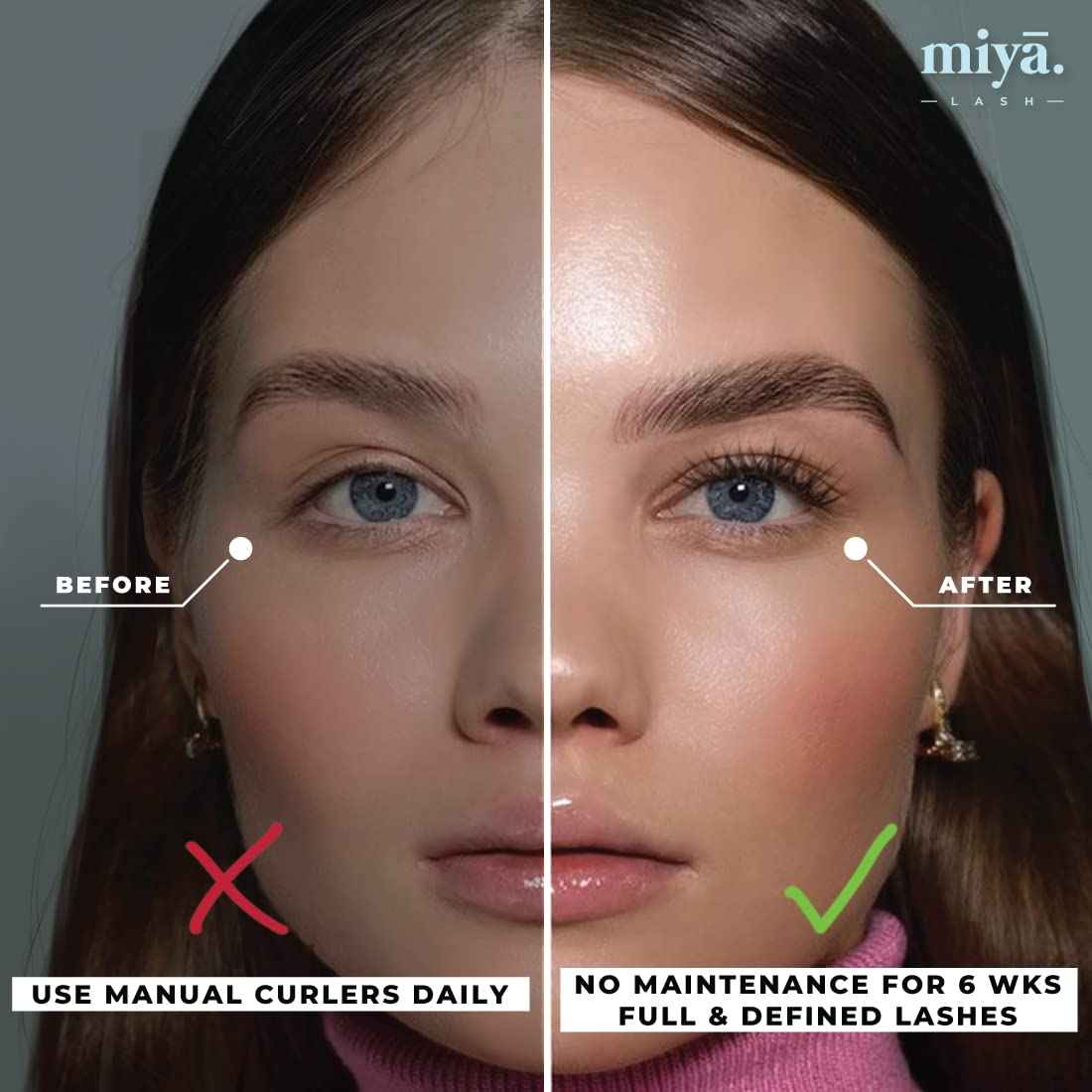 MIYA LASH | Lash Lift Kit & Eyelash Growth Serum | Keratin Lash Lift & Lash Enhancing Serum for Thicker, Longer Lashes