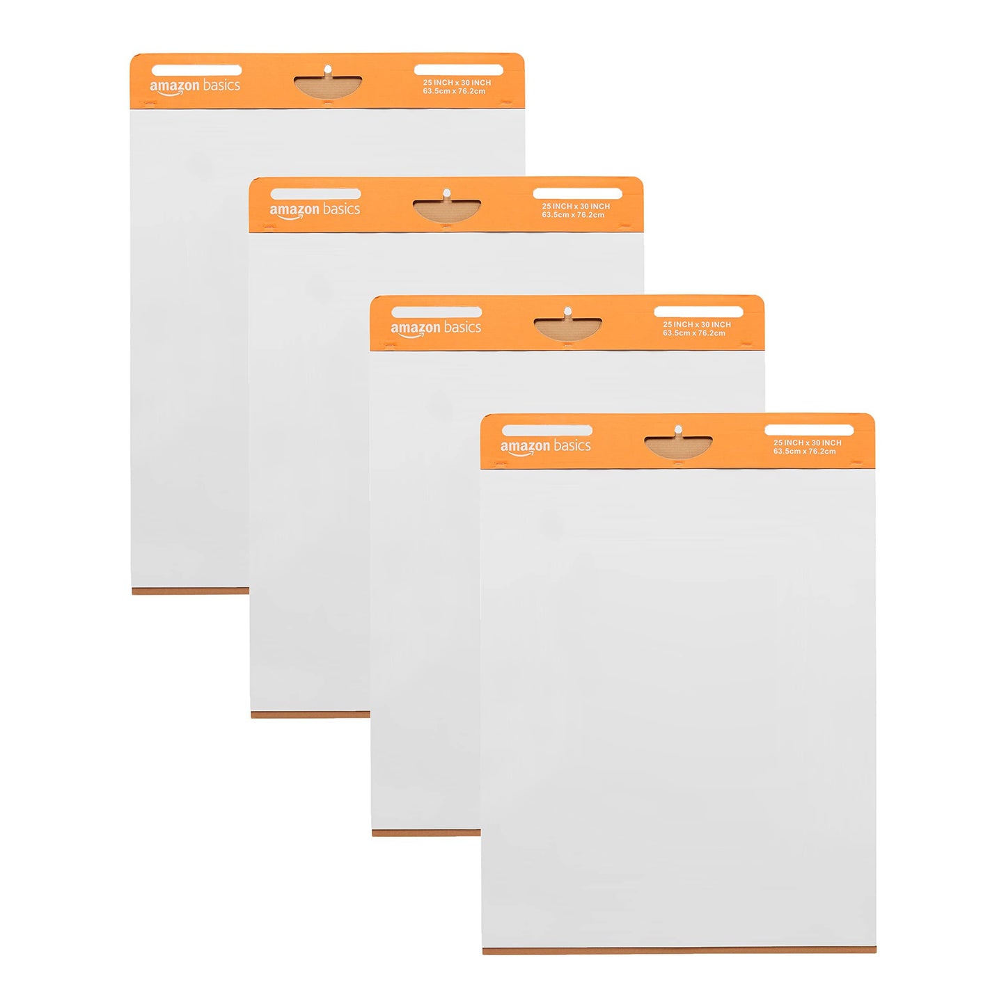 Amazon Basics Sticky Easel Rectangular Pad, 25 x 30-Inch, 4-Pack, White