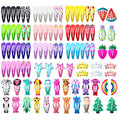 100 Pcs Snap Hair Clips for Girls, Kids & Women | Funtopia