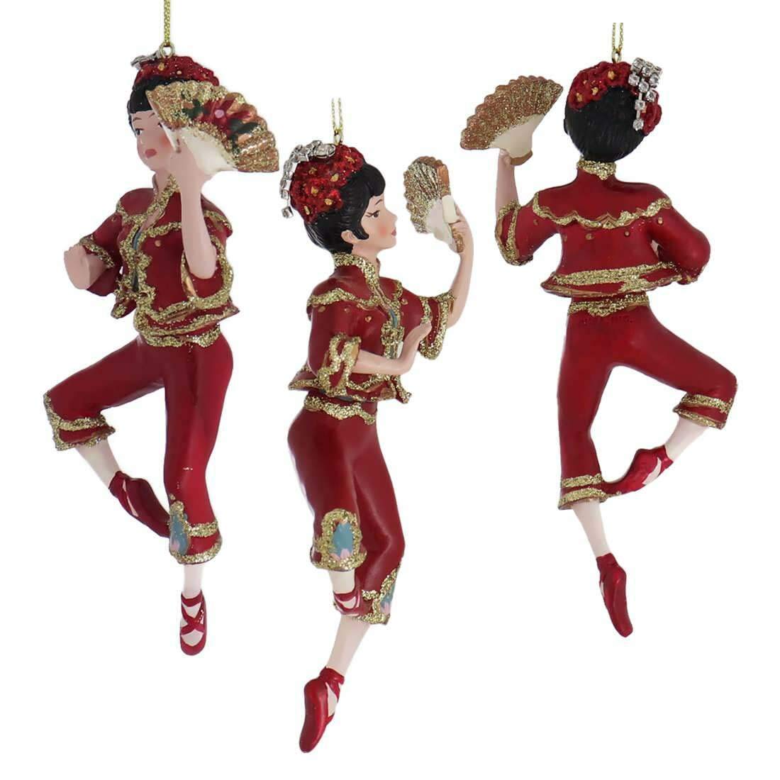 Kurt Adler Resin International Dancer Ornament Set Of 4, Christmas