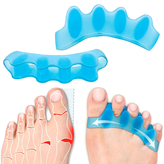 sundpik 2PCS Toe Separators for Women and Men, Gel Toe Spacers for Pedicure and Foot Alignment, Comfortable Foot Care for Bunions and Overlapping Toes