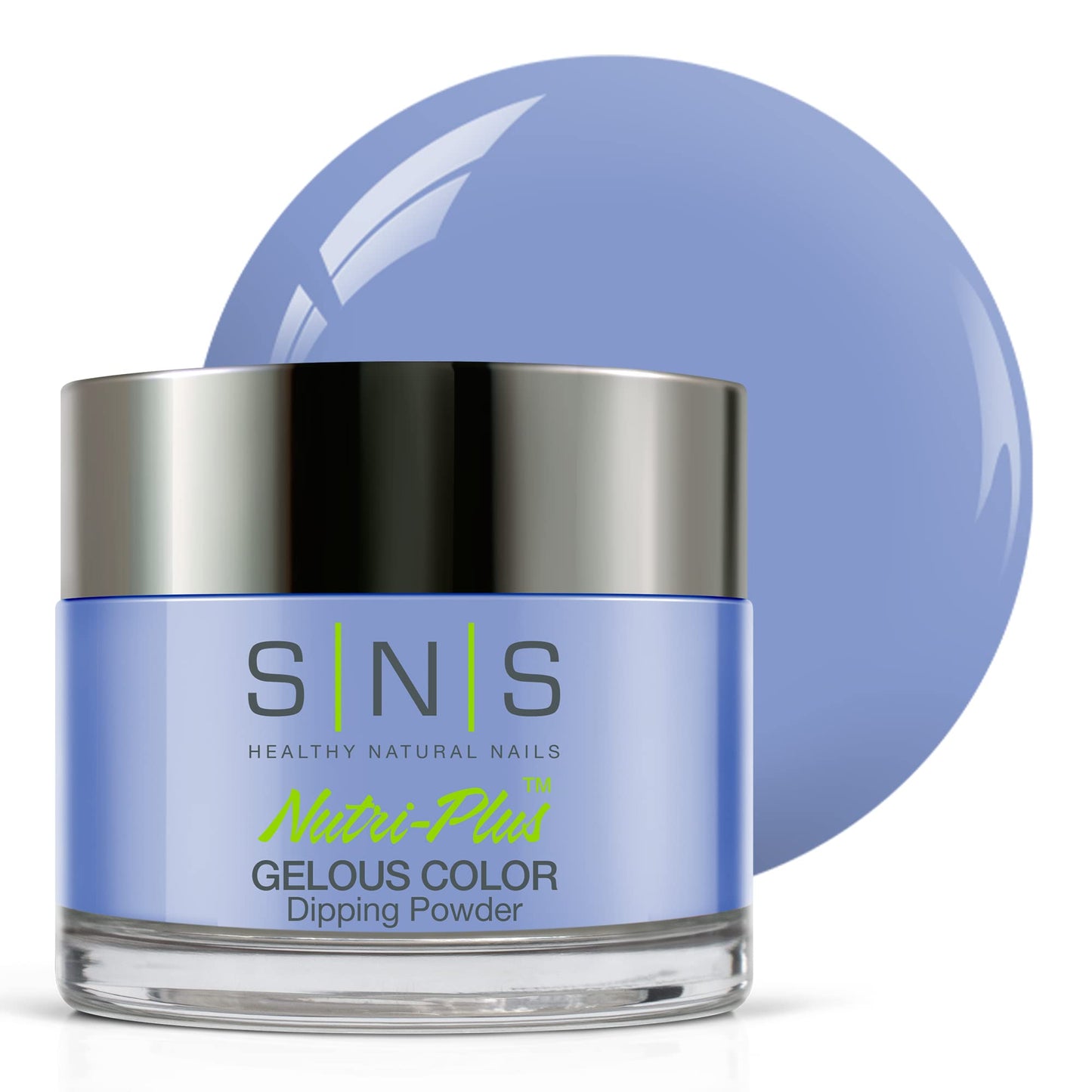 SNS Nail Dip Powder, Gelous Color Dipping Powder - Hyacinth (Blue/Baby Blue) - Long-Lasting Acrylic Nail Color & Polish Lasts 14 Days - Odor-Free & No UV Lamp - 1oz