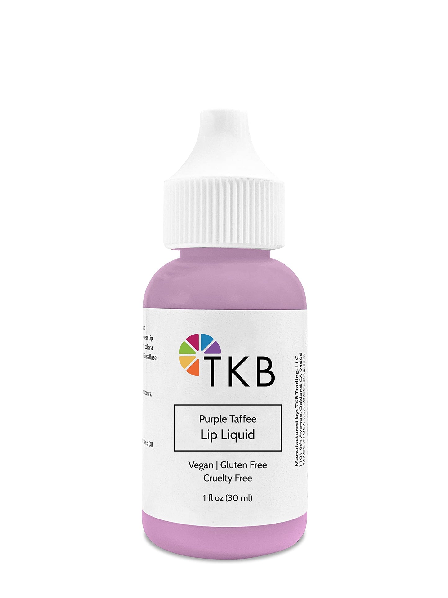 TKB Lip Liquid Color | Liquid Lip Color for TKB Gloss Base, DIY Lip Gloss, Pigmented Lip Gloss and Lipstick Colorant, Made in USA (1floz (30ml), Purple Taffee)